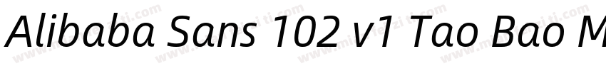 Alibaba Sans 102 v1 Tao Bao Md字体转换